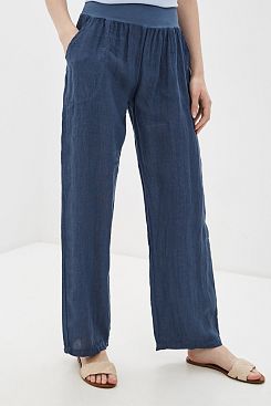 Baon, Льняные брюки-шаровары B290039, DARKNAVY