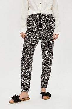 Baon, Летние брюки-шаровары с принтом B291020, BLACKBEIGEPRINTED