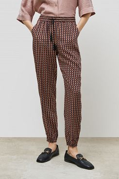 Baon, Летние брюки-шаровары с принтом B291020, BLACKREDPRINTED