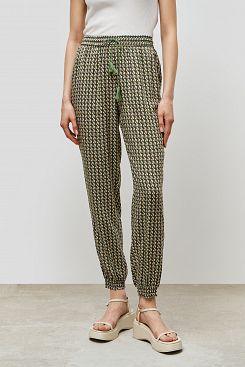 Baon, Летние брюки-шаровары с принтом B291020, DUSTYKIWANOWHITEPRINTED