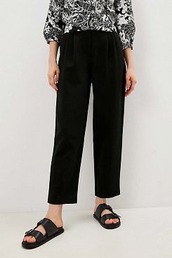 Baon, Широкие брюки со складками B2922006, BLACK
