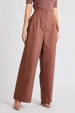 Baon, Высокие брюки со складками B2922007, COLDMAHOGANY