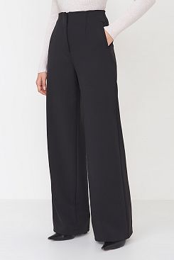 Baon, Широкие брюки с цельнокроеным поясом B2923522, BLACK