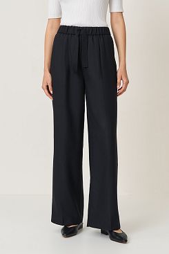 Baon, Широкие брюки с эластичным поясом B2923523, BLACK