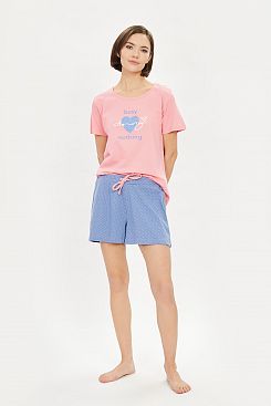 Baon, Пижама с шортами B381004, PINKANGELBLUE