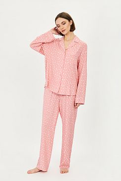 Baon, Пижама с рубашкой и брюками B381007, MALLOWPRINTED