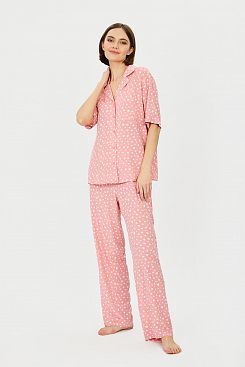 Baon, Пижама с рубашкой и брюками B381009, MALLOWPRINTED