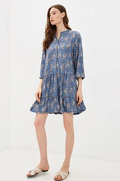 Baon, Платье-рубашка из вискозы B451005, DEEPSHARKPRINTED