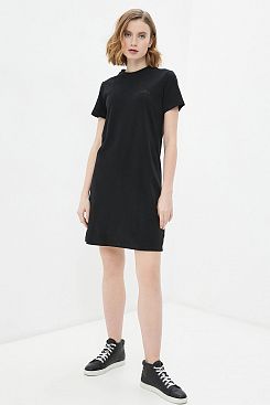 Baon, Трикотажное платье-футболка B451033, BLACK