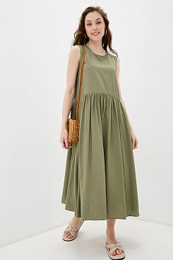 Baon, Свободное платье со складками  B451071, FERN