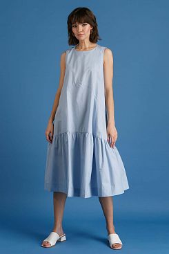 Baon, Хлопковое платье с воланом B451097, SKYWAY