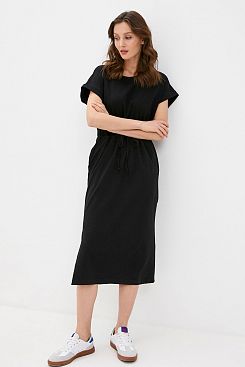 Baon, Трикотажное платье B451203, BLACK