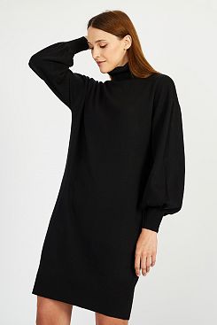 Baon, Платье-свитер с ангорой B451512, BLACK