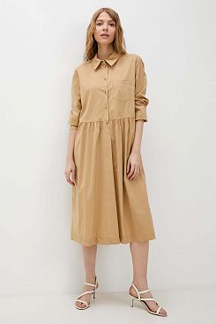 Baon, Свободное платье-рубашка B4522008, CROISSANT