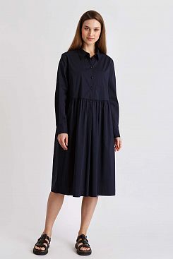 Baon, Свободное платье-рубашка B4522008, DARKNAVY
