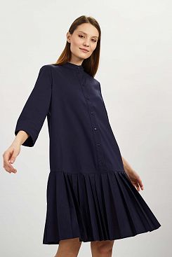 Baon, Платье-рубашка со складками B4522019, DARKNAVY