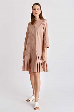 Baon, Платье-рубашка со складками B4522019, NIGHTSALMON