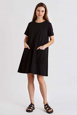 Baon, Платье-футболка с карманами B4522092, BLACK