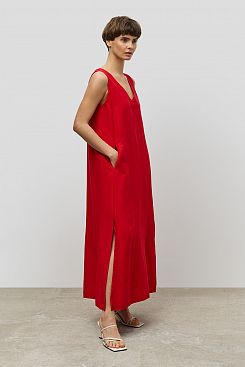 Baon, Платье свободного кроя с разрезами без рукавов B4523042, LYCHEE