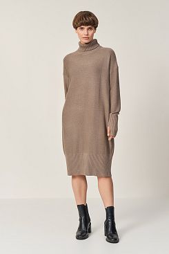 Baon, Вязаное платье-свитер  B4523515, DUSTYFLINTMELANGE
