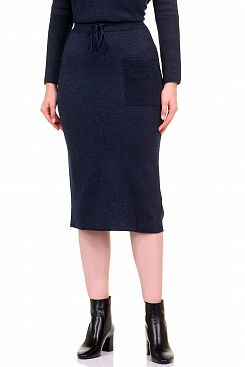 Baon, Трикотажная юбка с карманом B479508, DARKNAVY