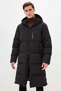 Baon, Пуховое пальто с капюшоном B501540, BLACK