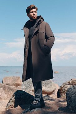 Baon, Пуховое пальто с простеганной подкладкой B5223501, AUTUMNSWAMP