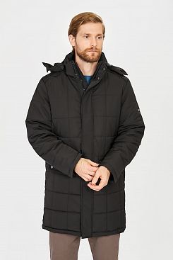 Baon, Длинная куртка с капюшоном B531504, BLACK