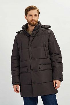 Baon, Удлинённая куртка с капюшоном B531505, FORGEDIRON