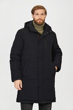 Baon, Длинная куртка с капюшоном B531507, BLACK