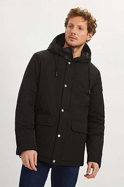 Baon, Удлинённая куртка с капюшоном B5322009, BLACK