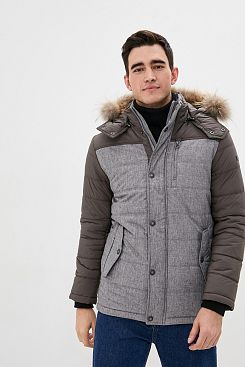 Baon, Куртка с мехом из комбинированных материалов B539515, GREY