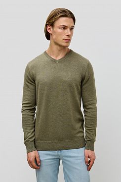 Baon, Базовый пуловер с хлопком B631201, CAPERSMELANGE