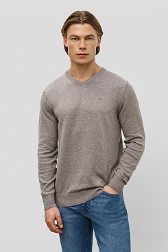 Baon, Базовый пуловер с хлопком B631201, COLDPINEMELANGE
