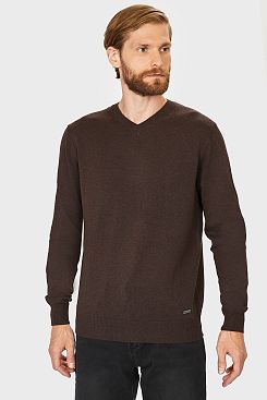 Baon, Базовый пуловер с хлопком B631702, MULCHMELANGE