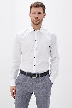 Baon, Рубашка с регулируемыми рукавами B660015, WHITE