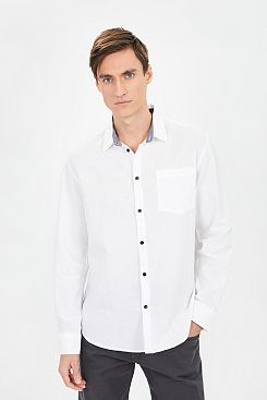 Baon, Рубашка из смесового льна B661202, WHITE