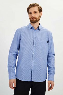 Baon, Классическая рубашка с мелким узором B6622001, COLDBLUESTRIPED
