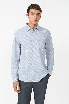 Baon, Рубашка в полоску REGULAR FIT B6623510, BALTICBLUESTRIPED