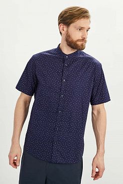 Baon, Рубашка с мелким принтом B6822014, DEEPNAVYPRINTED