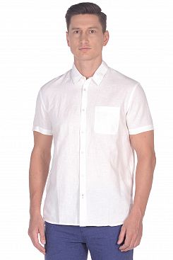 Baon, Рубашка со льном B689008, WHITE
