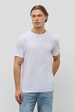 Baon, Базовая футболка с O-вырезом REGULAR FIT B731201, WHITE