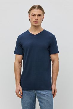 Baon, Базовая футболка с V-вырезом REGULAR FIT B731202, DEEPNAVY