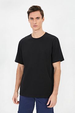 Baon, Базовая футболка COMFORT FIT с карманом B731203, BLACK
