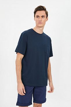 Baon, Базовая футболка COMFORT FIT с карманом B731203, DEEPNAVY
