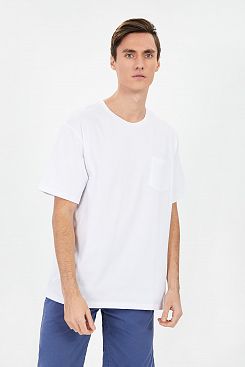 Baon, Базовая футболка COMFORT FIT с карманом B731203, WHITE