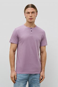 Baon, Базовая футболка с воротником-хенли REGULAR FIT B731205, PALEAUBERGINE