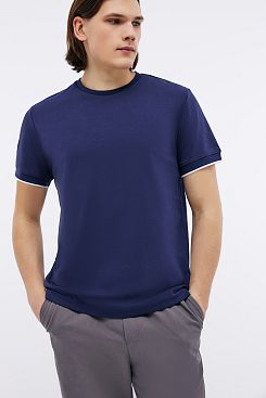 Baon, Хлопковая футболка прямого кроя B7323038, DEEPNAVY