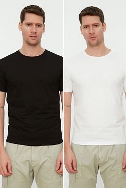 Baon, Комплект футболок Trendyol TMNSS19BO0075, WHITEBLACK