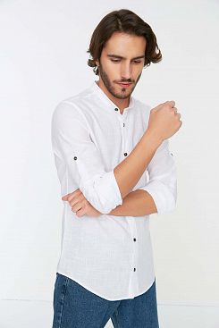 Baon, Рубашка Trendyol TMNSS20GO0188, WHITE